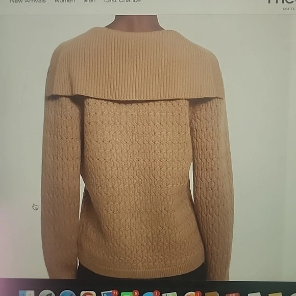 THEORY CABLE KNIT SWEATER IN FELTED WOOL- CASHMERE SIZE S - Picture 3 of 4